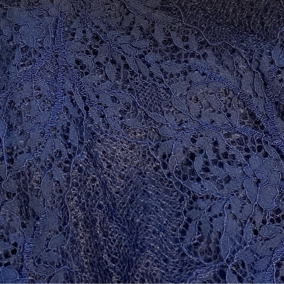 Merokeety v neck long laced sleeve ribbed pullover sweater Navy Blue XL - Picture 3 of 7